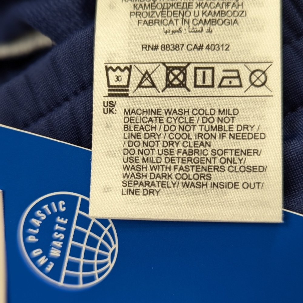 Adidas | Women's Adibreak Snap-Leg Track Pants | Blue/White | Plus Size 3X - Picture 8 of 8